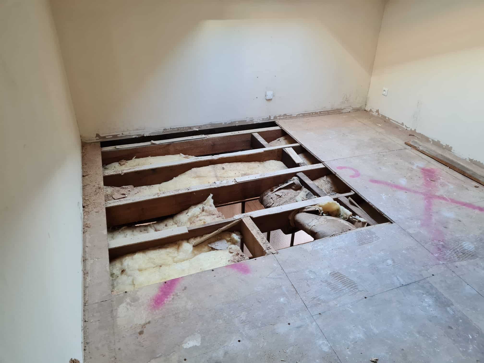 Sainte luce appartement à rénover Redressement des planchers et optimisation isolation de plancher